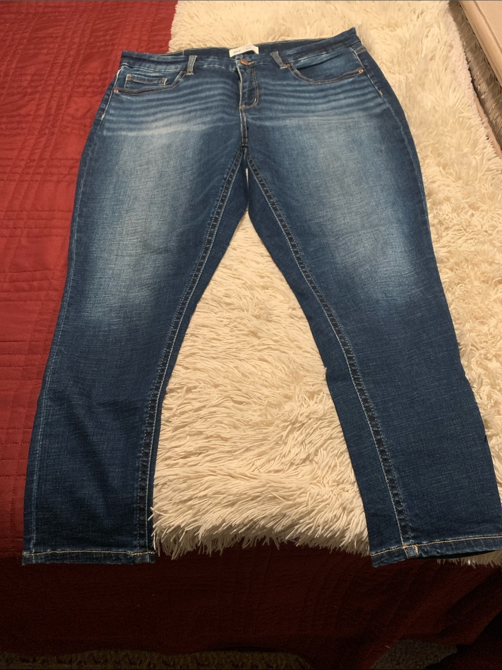 BKE size 33 Women's Blue Skinny Jeans - Faded Stretch Denim Like New